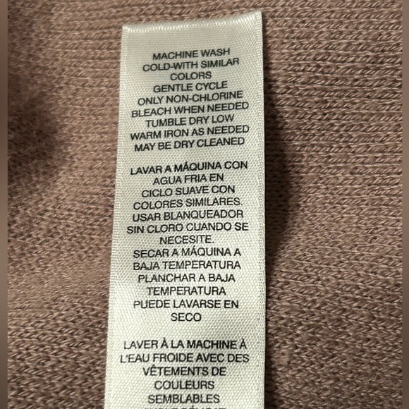 Chico’s Lace-Front Open Cardigan Taupe Sweater - Picture 12 of 13